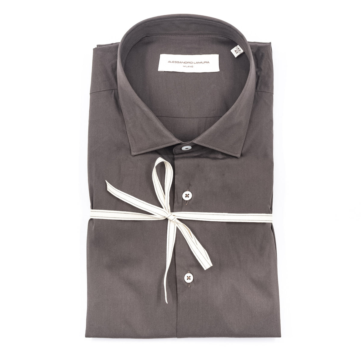 Camicia Grigio Tortora con Colletto Classico