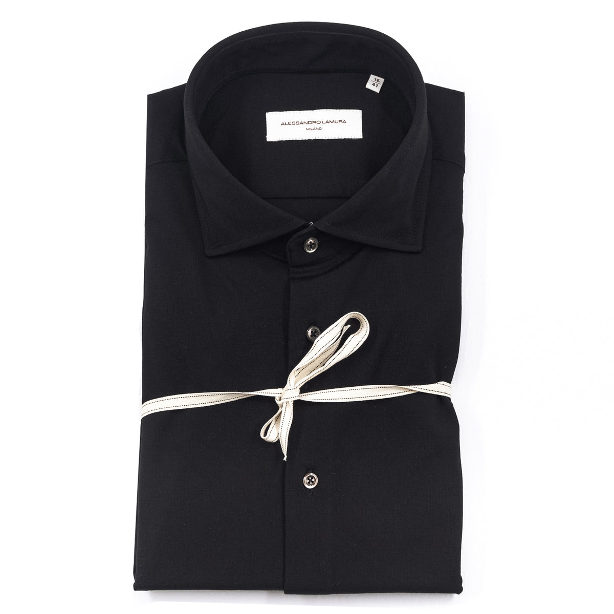 Camicia Nera con Colletto Classico