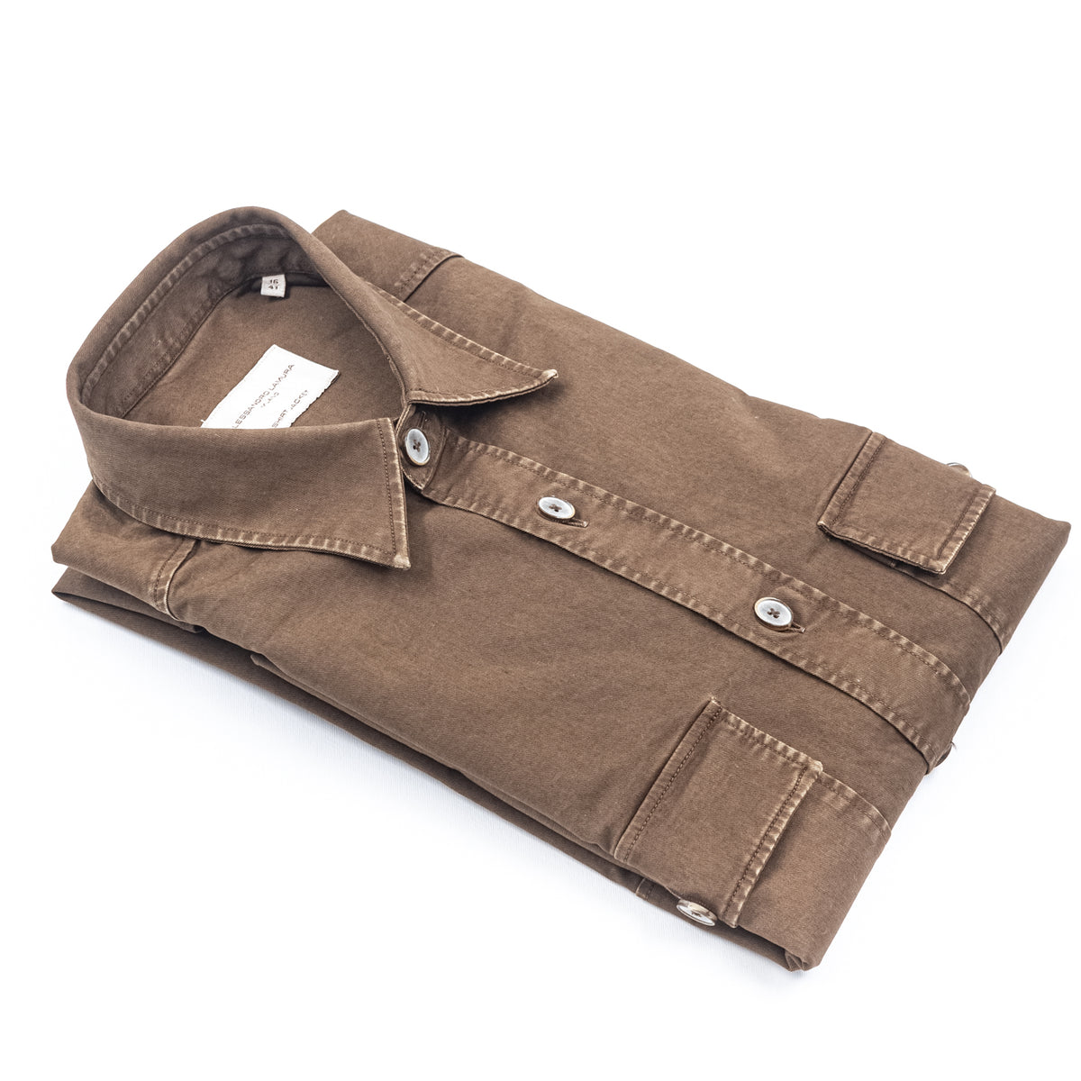 Camicia Giacca Marrone Effetto Vintage