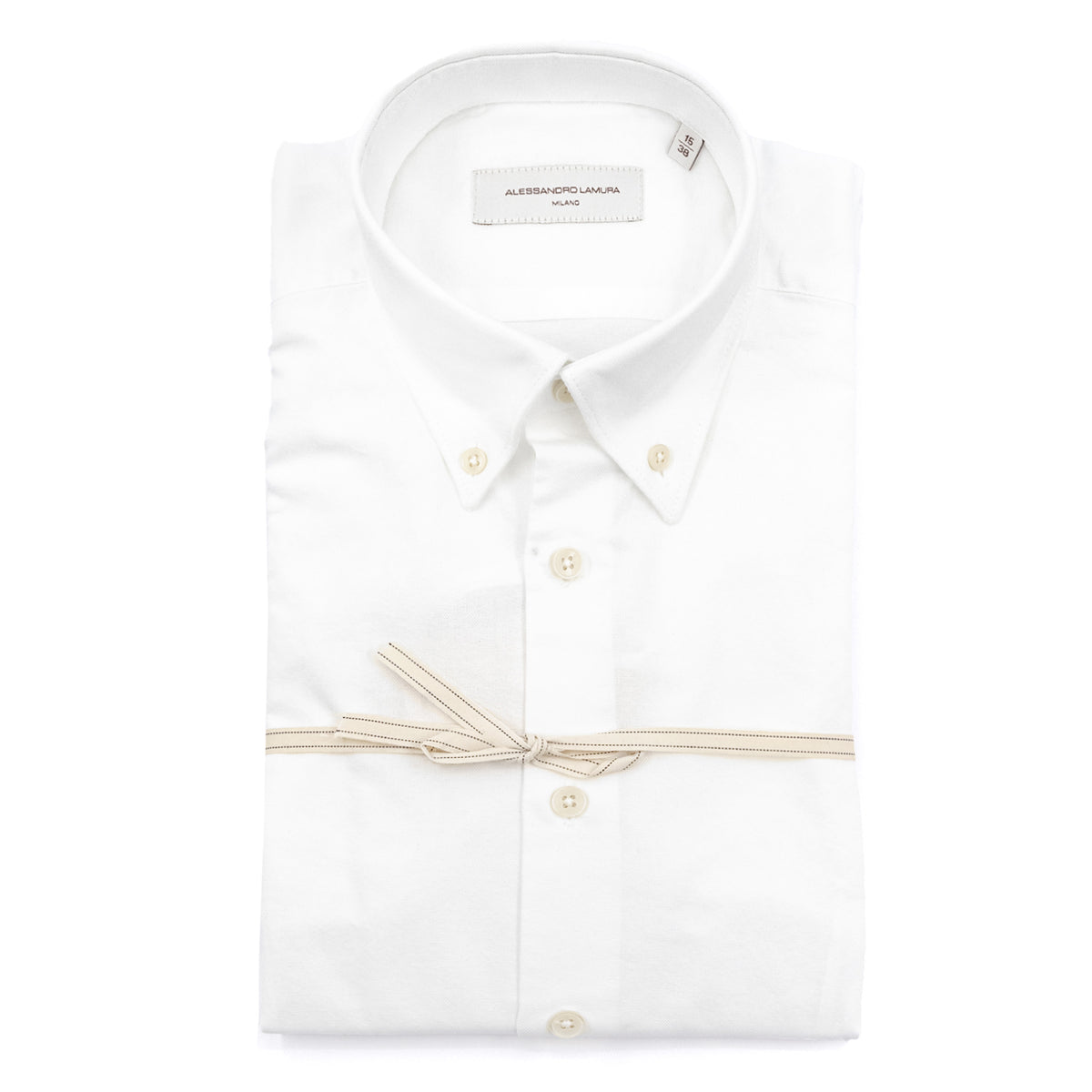 Camicia Bianca con Colletto Button-Down