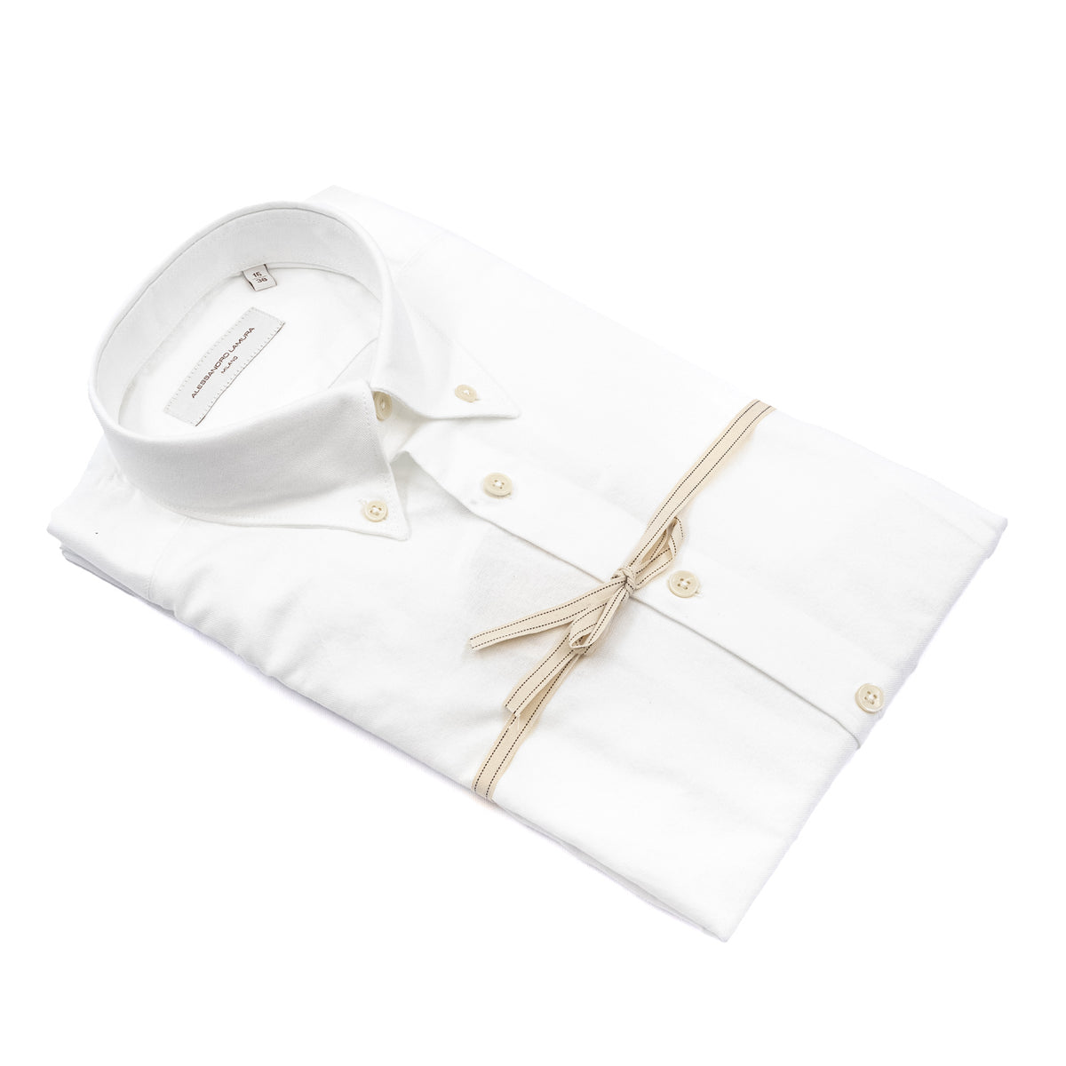 Camicia Bianca con Colletto Button-Down
