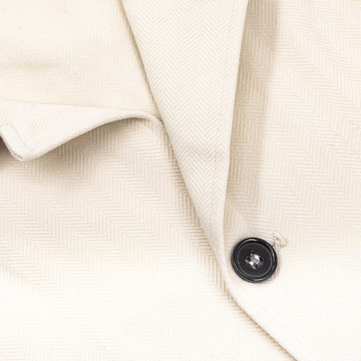 Giacca Camicia Bianco Panna con Trama Spigata