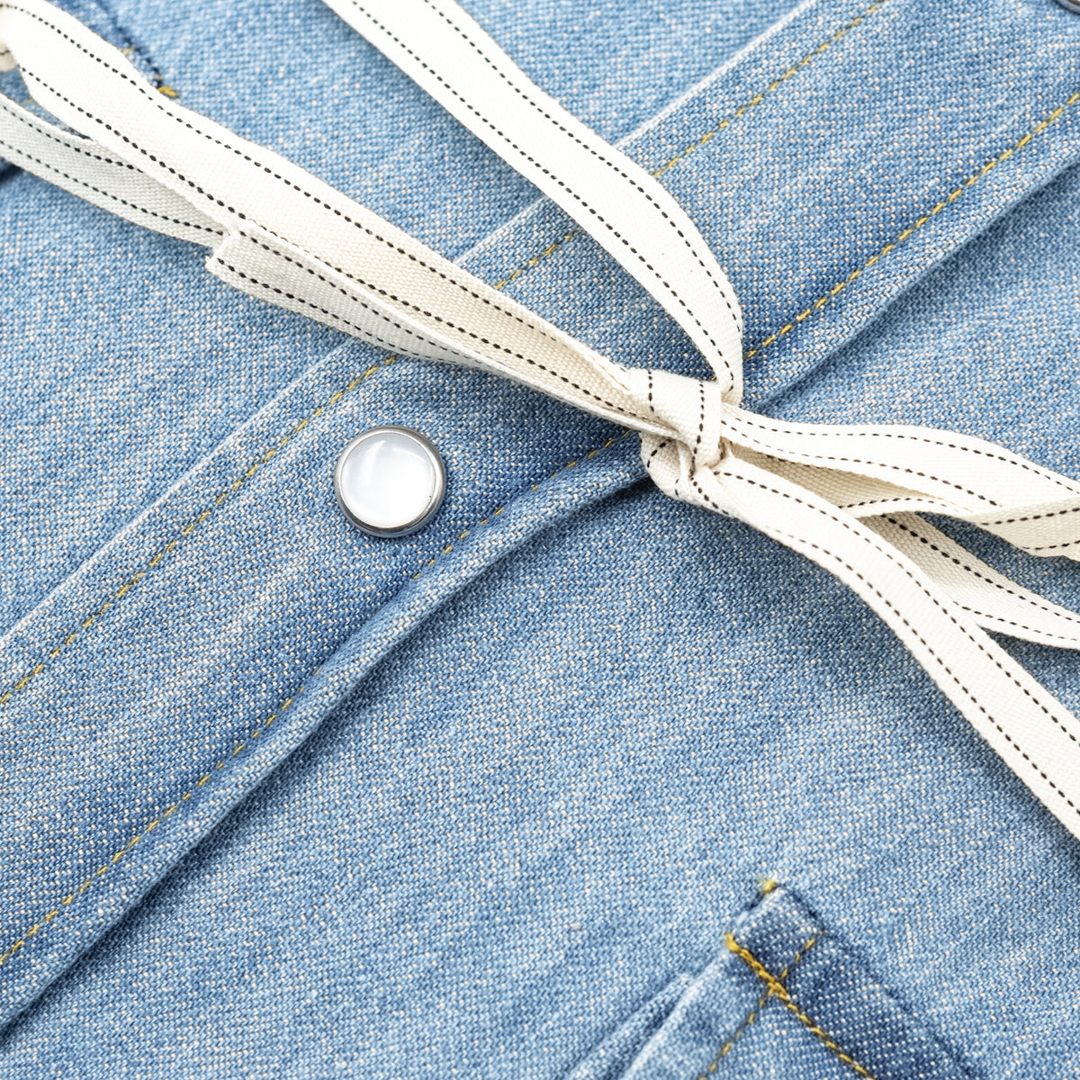 Camicia Western in Denim Azzurro