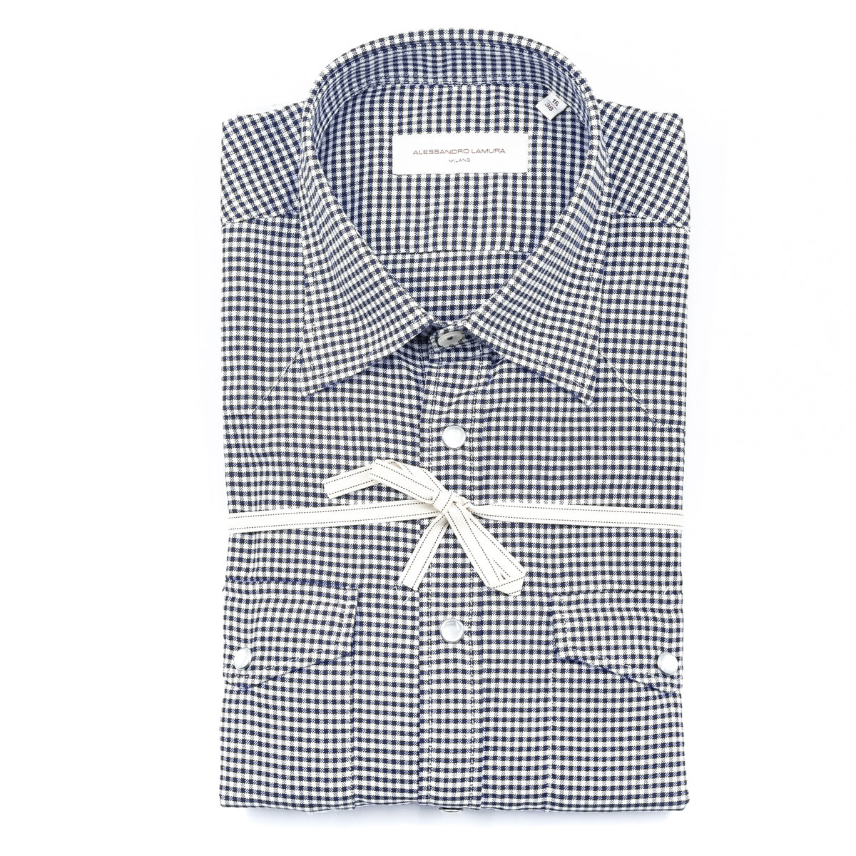 Camicia a Quadretti Blu e Bianco