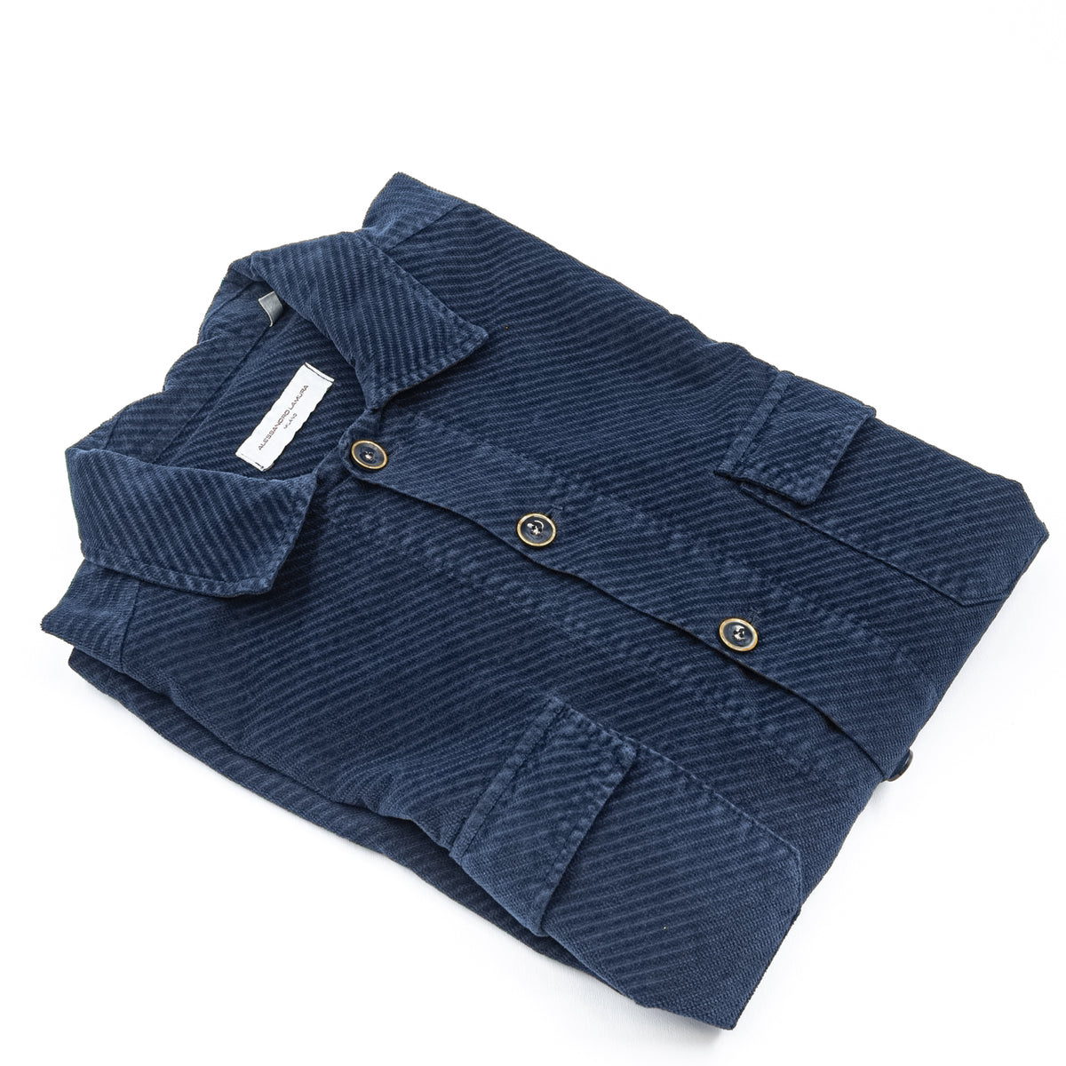 Giacca Camicia in Velluto a Coste Blu Navy