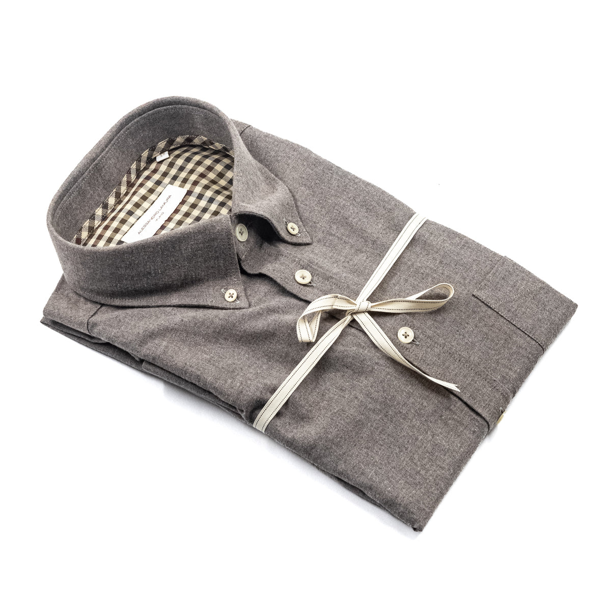 Camicia Grigio Tortora Tinta Unita