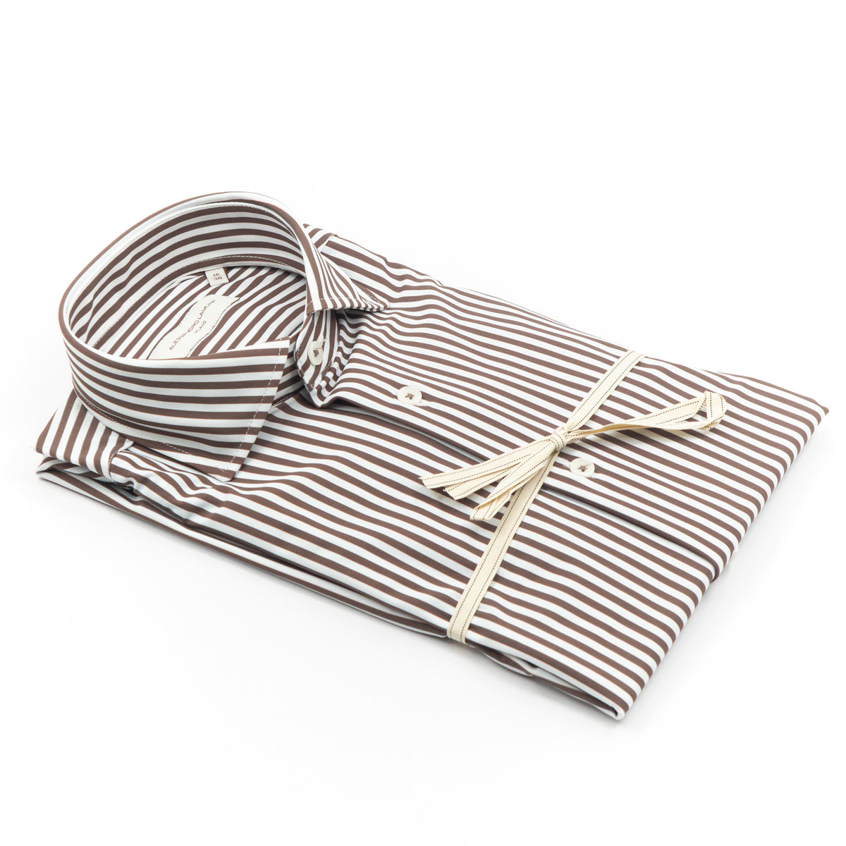 Camicia Active a Righe Marrone e Bianco