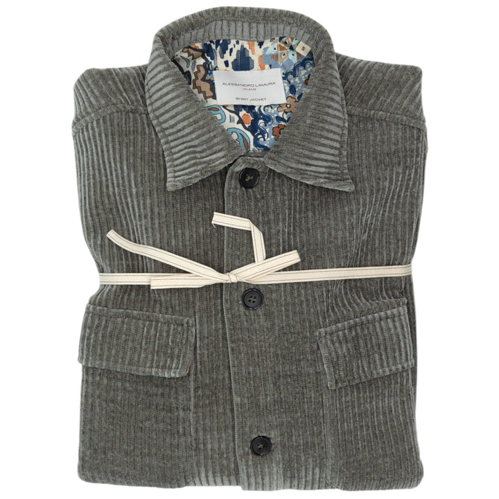 Camicia Overshirt Grigia a Coste