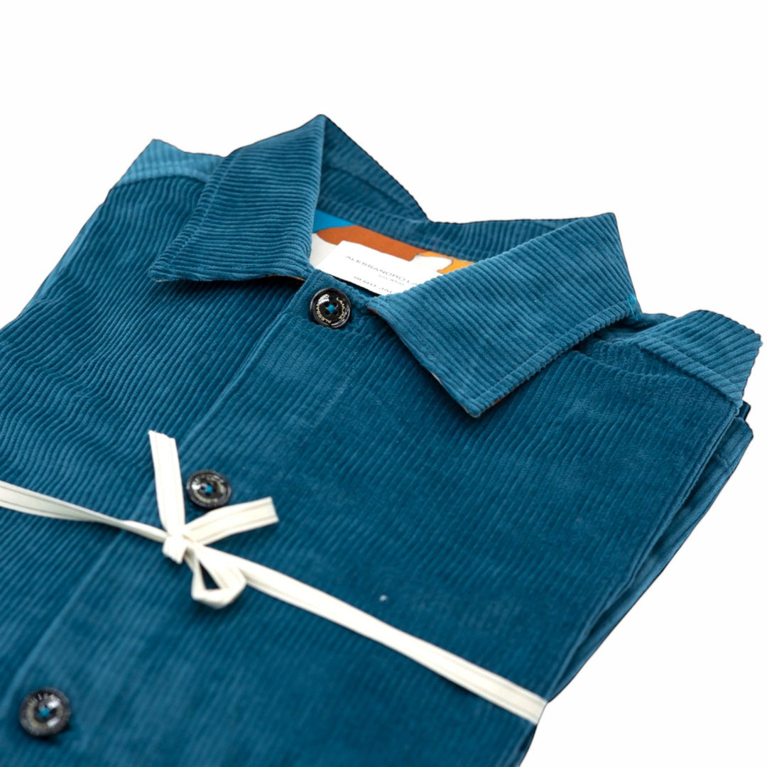 Camicia Overshirt Blu a Coste