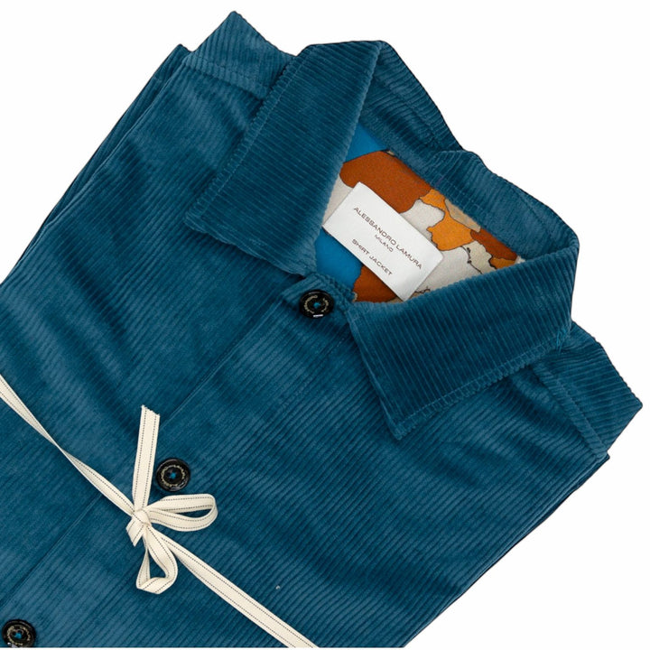 Camicia Overshirt Blu a Coste