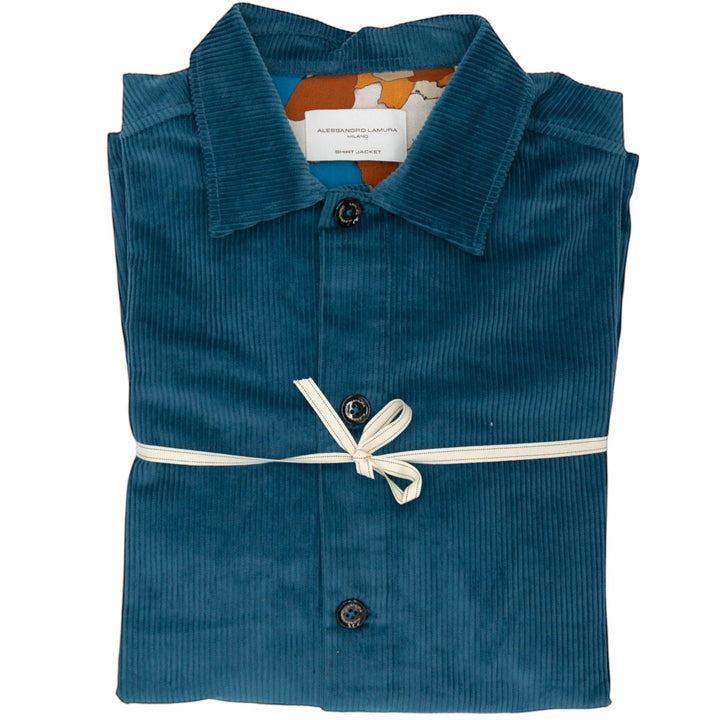 Camicia Overshirt Blu a Coste