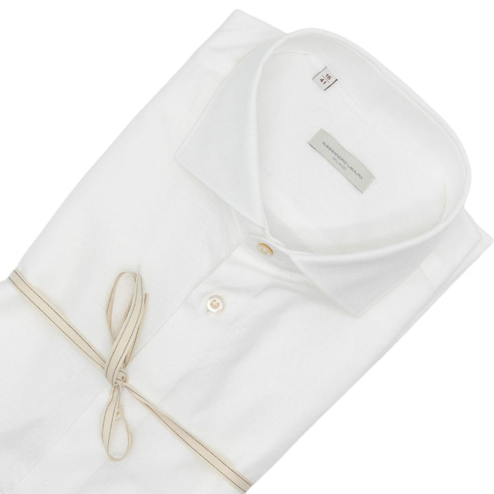 Camicia Microfantasia Bianco