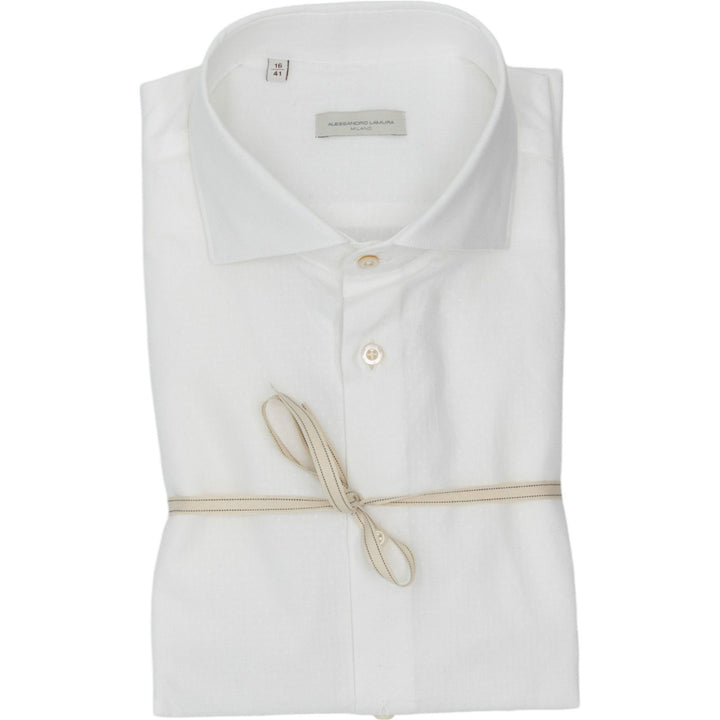 Camicia Microfantasia Bianco