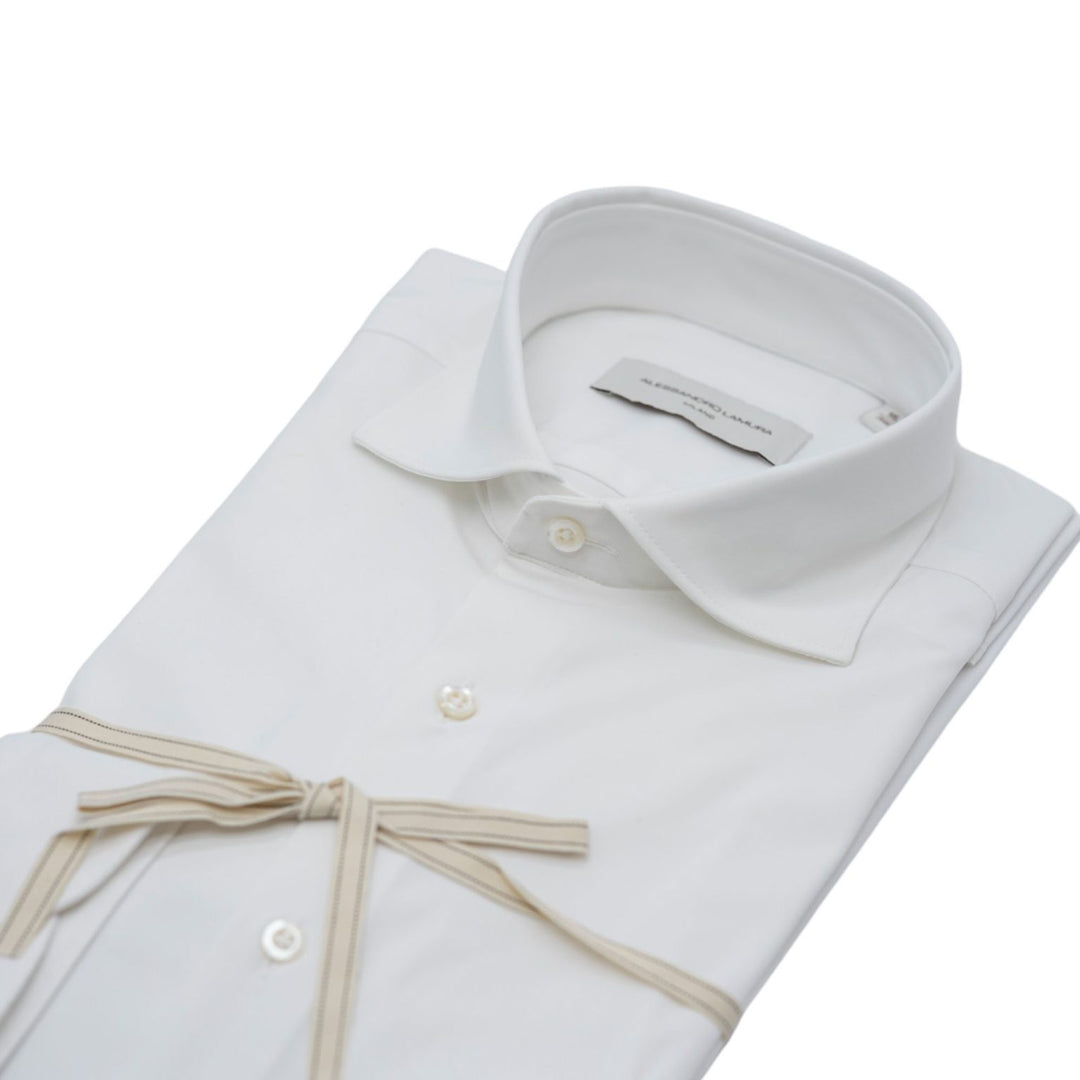 Plain White Shirt – French Collar