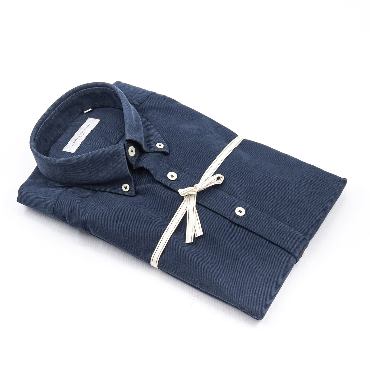 Camicia in Velluto a Costine Blu Navy – Button Down