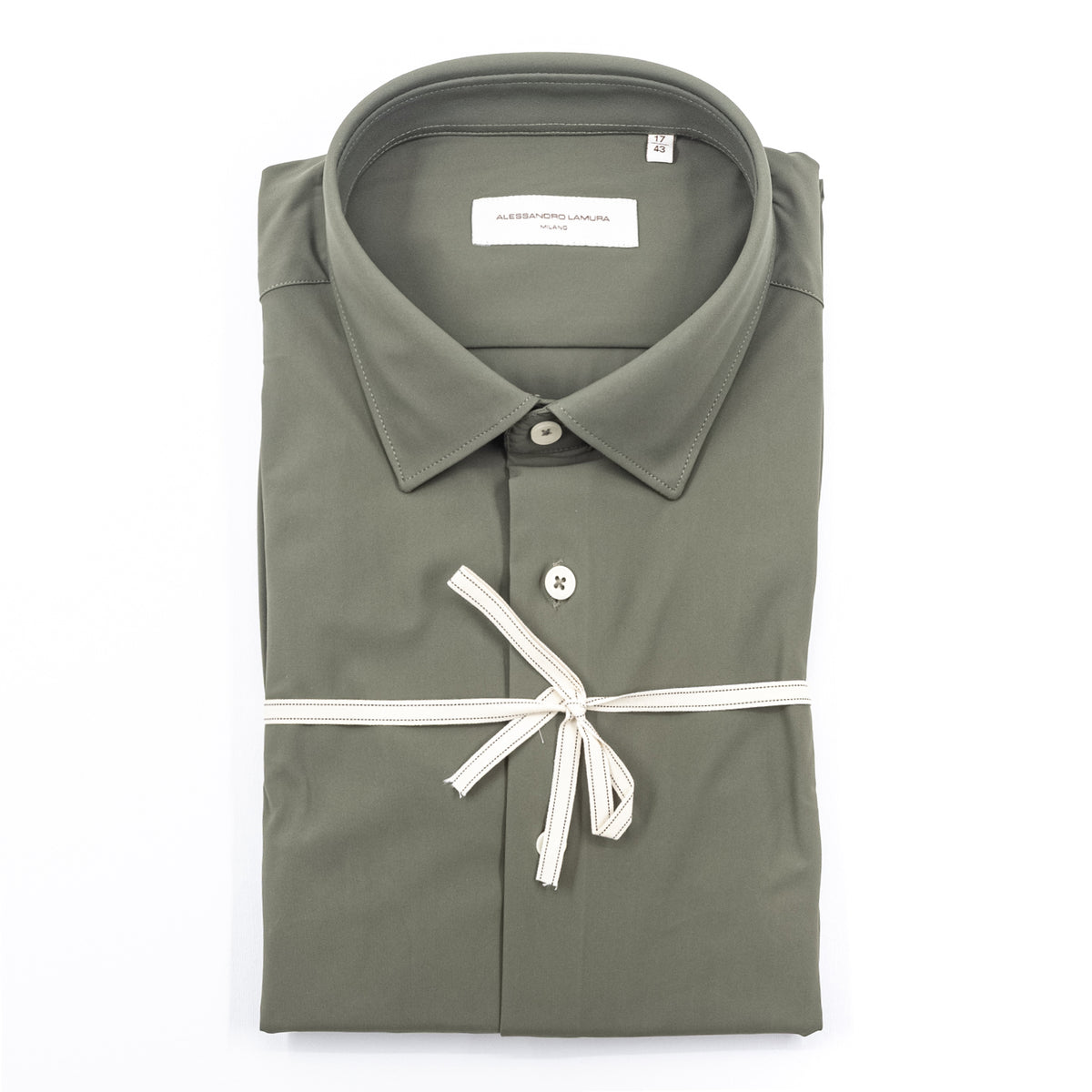 Camicia Verde Salvia Collo Classico