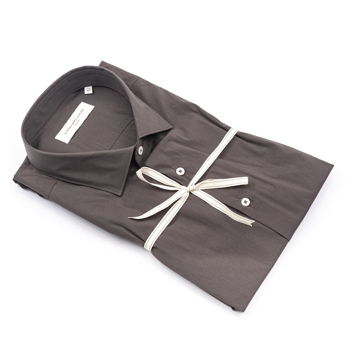 Camicia Grigio Tortora con Colletto Classico