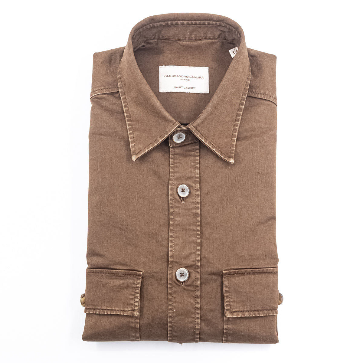 Camicia Giacca Marrone Effetto Vintage
