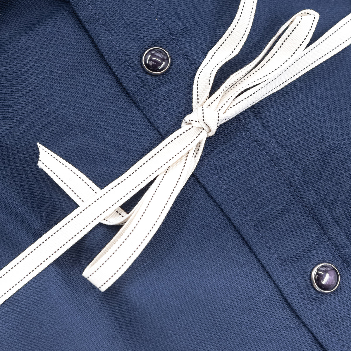 Camicia Blu Navy con Tasche Applicate