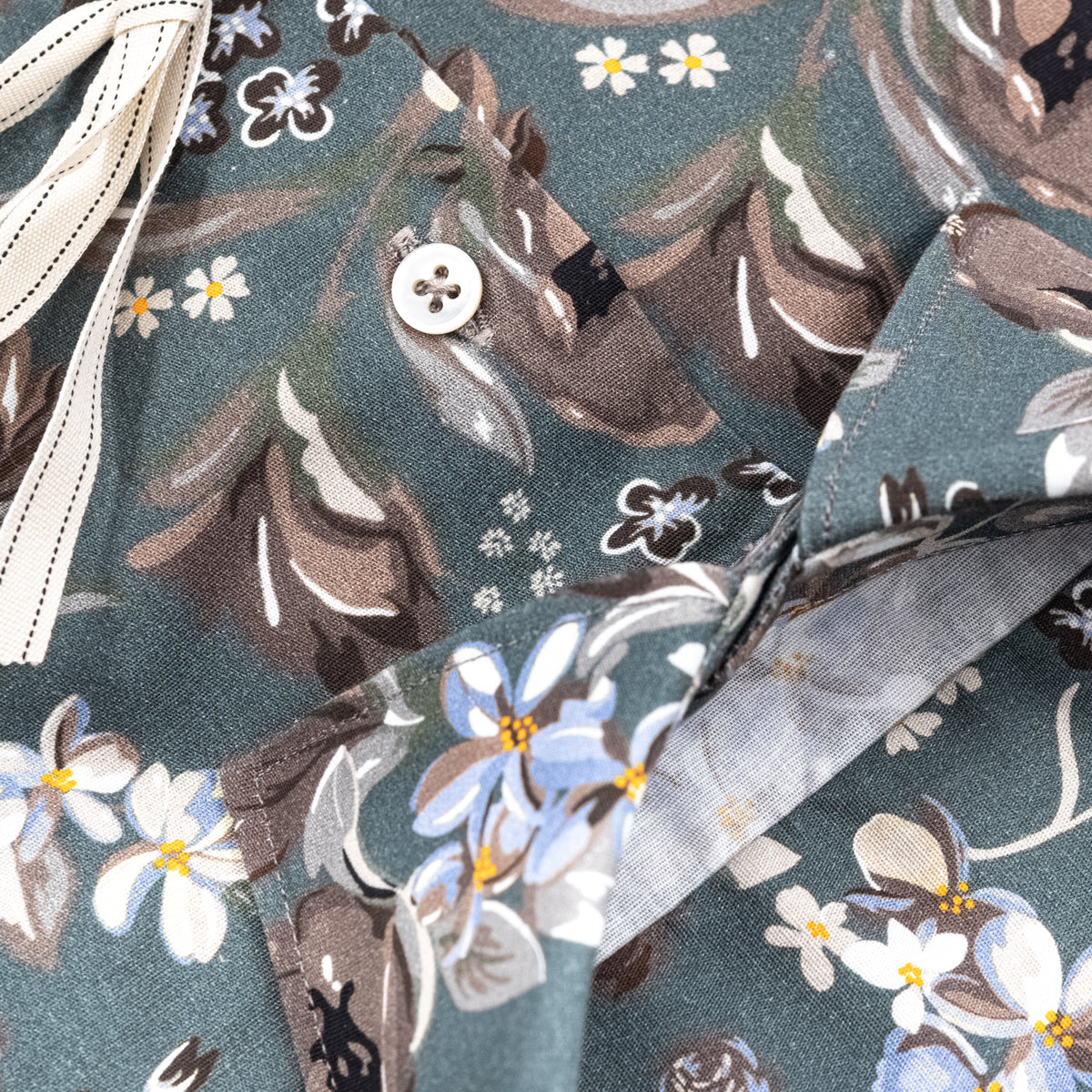 Camicia Floral Verde Salvia