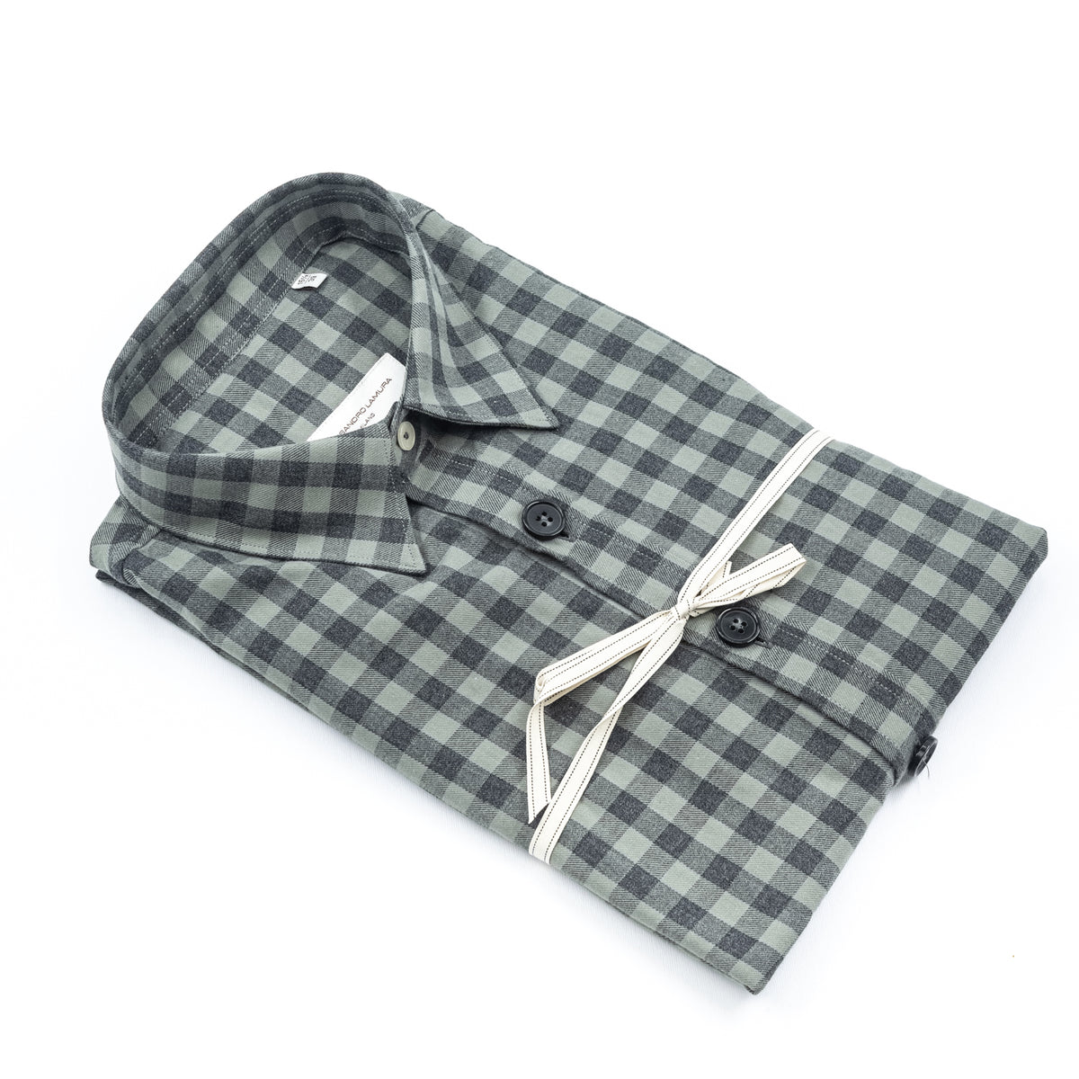 Camicia a Quadri Verde Salvia e Grigio Antracite