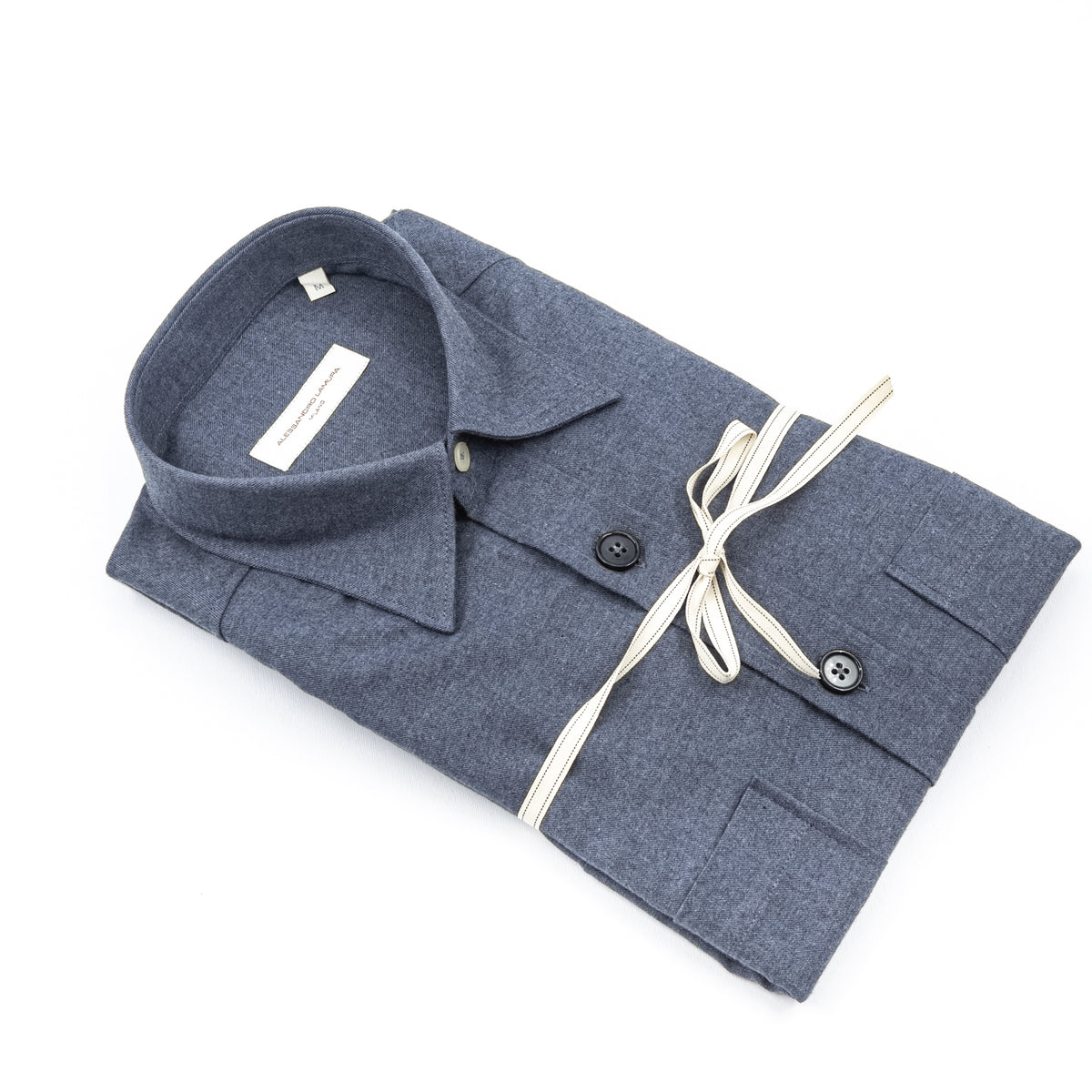 Camicia Blu Avio con Tasche Frontali