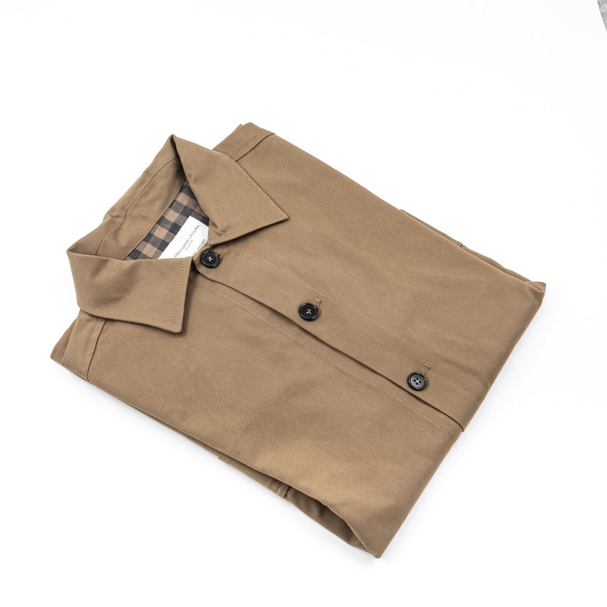 Giacca Camicia Cammello con Interno a Quadri