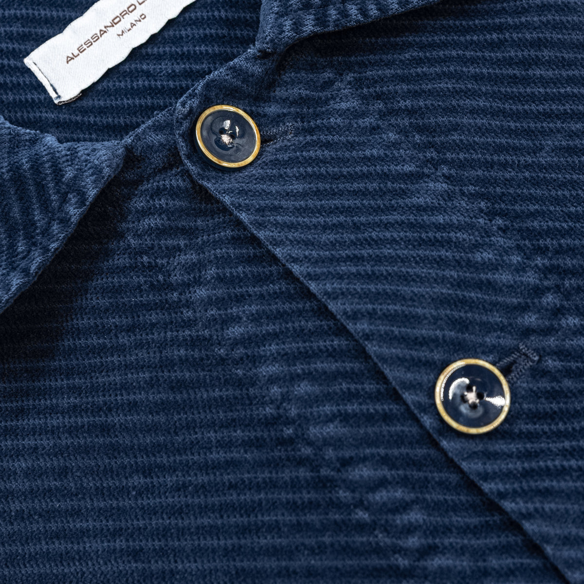 Giacca Camicia in Velluto a Coste Blu Navy