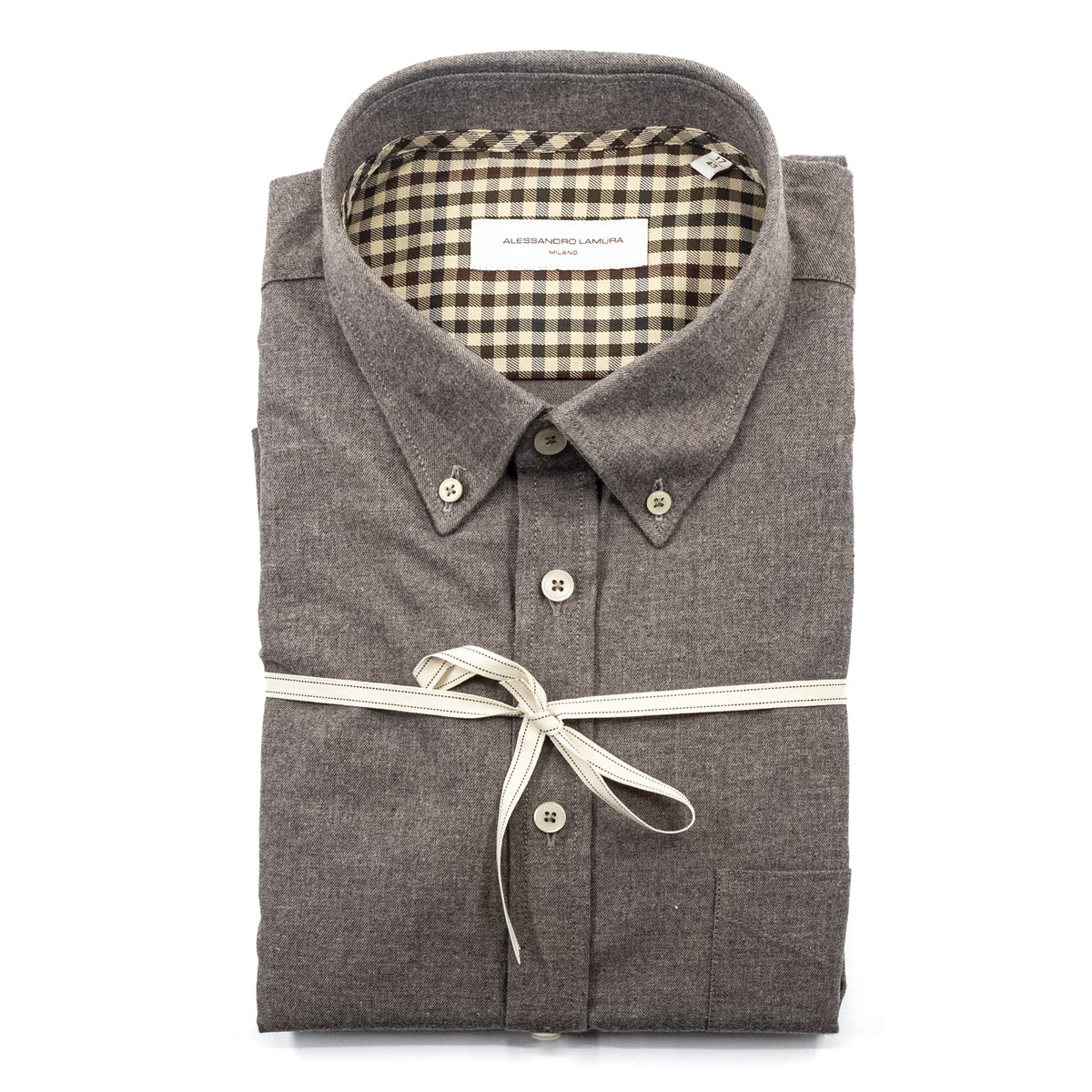 Camicia Grigio Tortora Tinta Unita