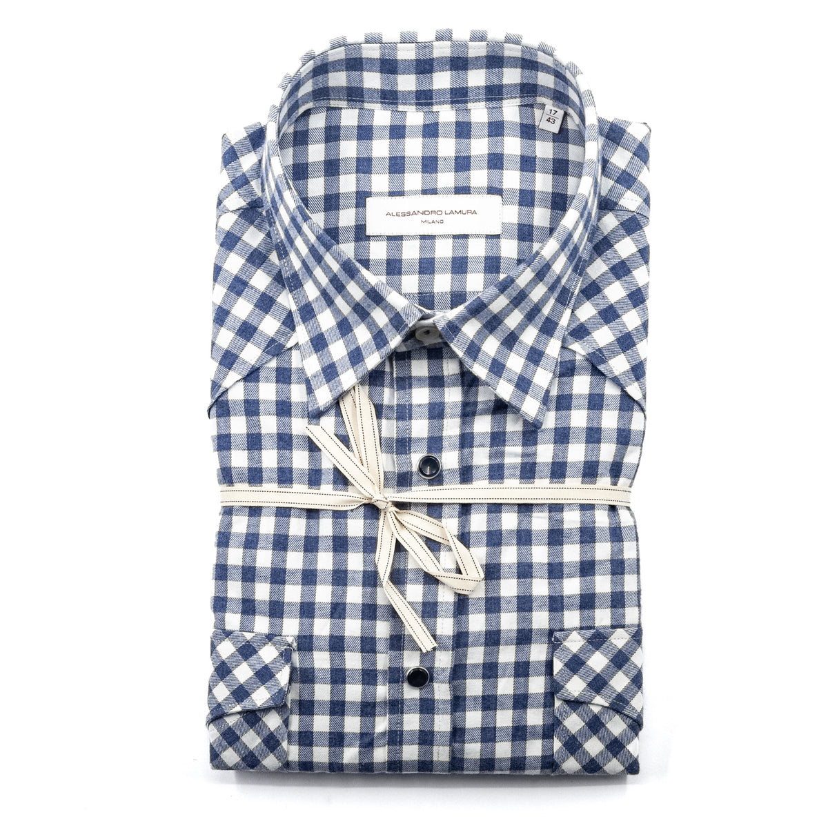 Camicia a Quadri Vichy Blu e Bianca