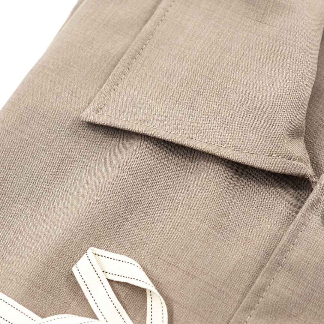 Giacca Camicia Beige con Tasche