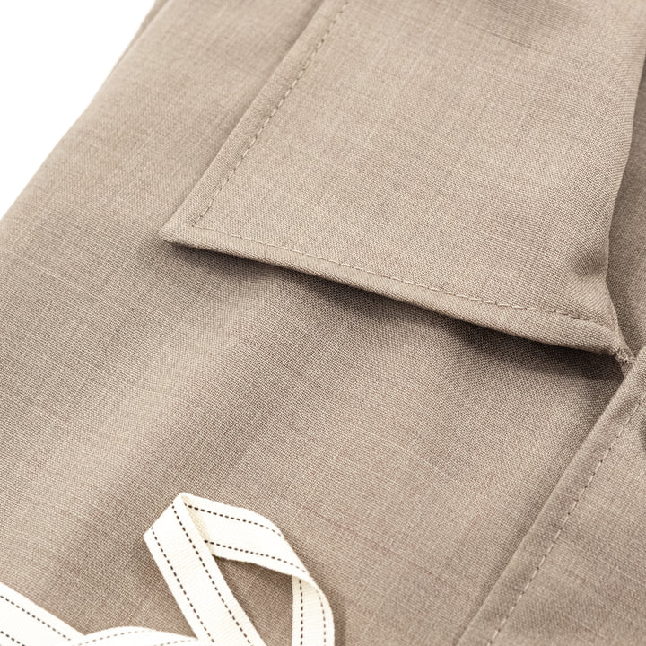 Giacca Camicia Beige con Tasche