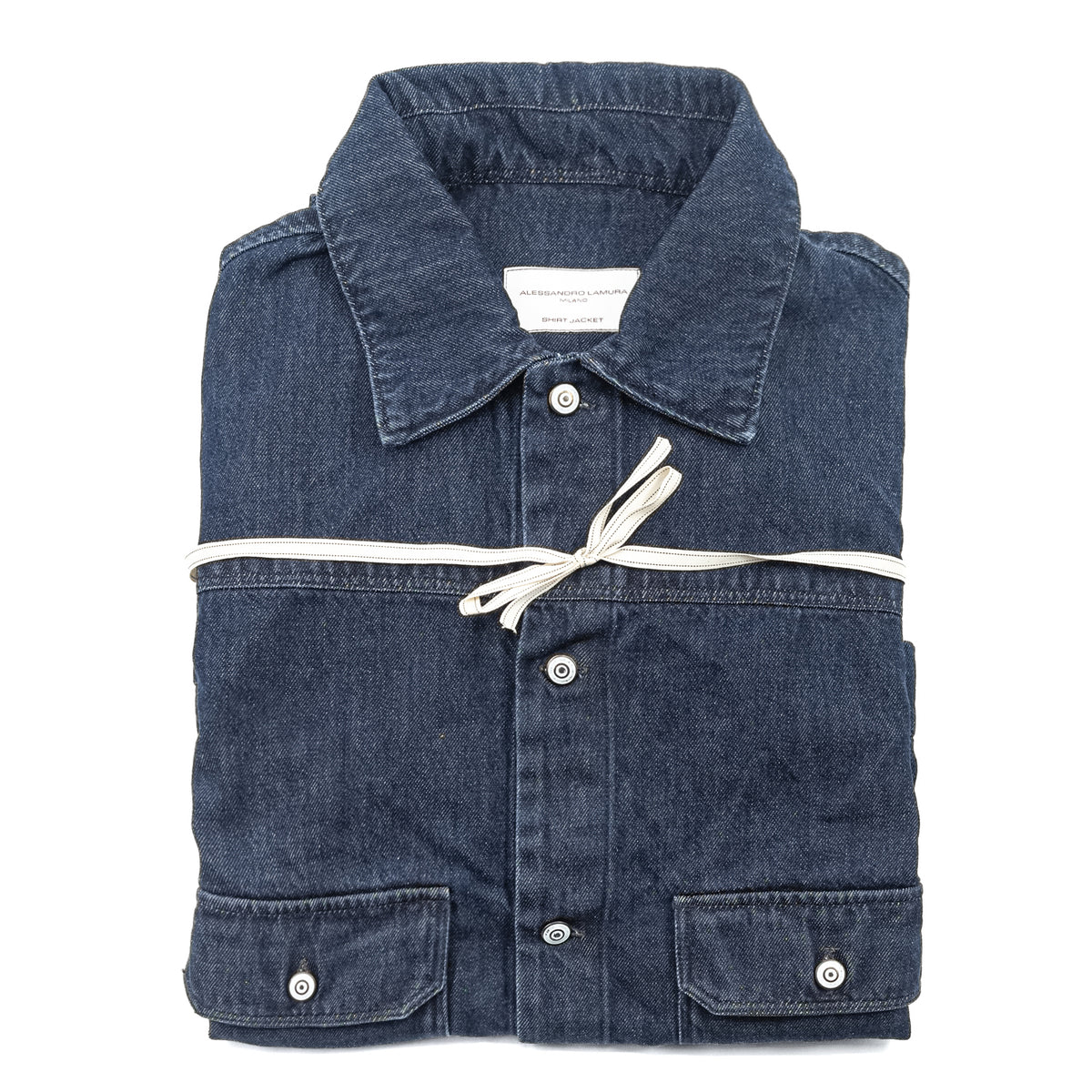 Giacca Camicia in Denim Blu