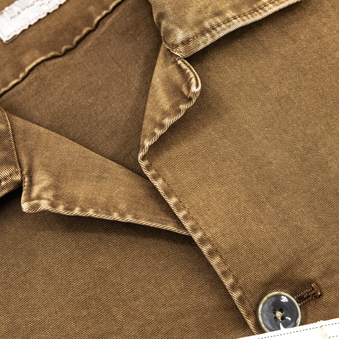 Giacca Camicia Marrone Effetto Vintage