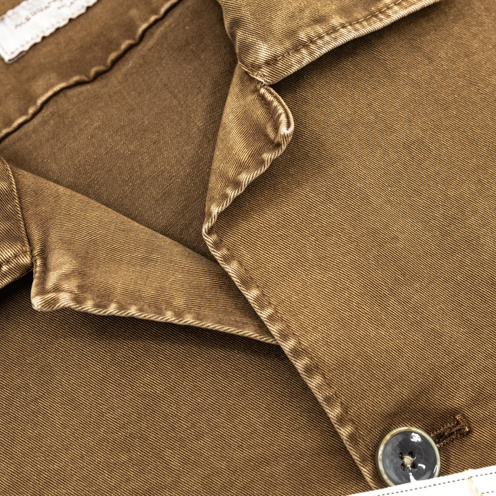 Giacca Camicia Marrone Effetto Vintage