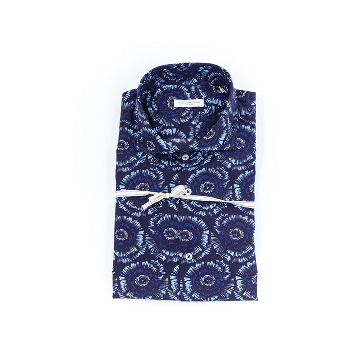 Camicia Di Cotone Stampa Soffione – Collo francese