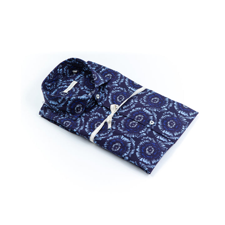 Camicia Di Cotone Stampa Soffione – Collo francese