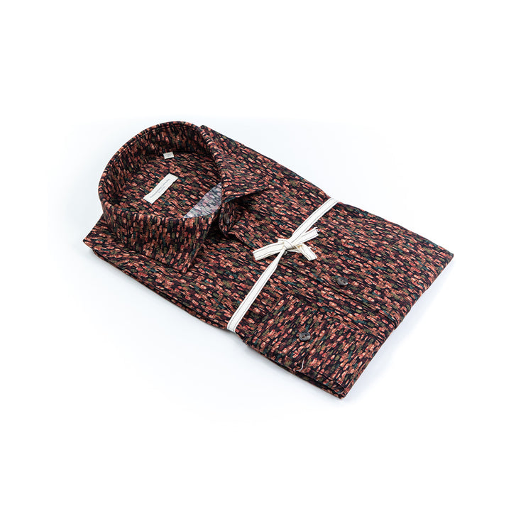 Camicia Di Cotone Digital Print – Collo francese