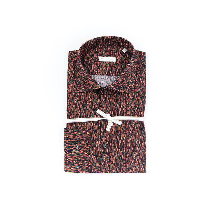 Camicia Di Cotone Digital Print – Collo francese