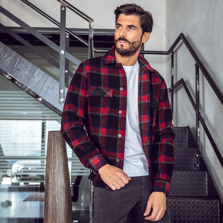 Checked Overshirt Shirt – Italian Collar