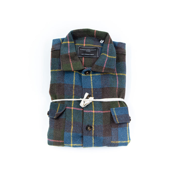 Camicia Overshirt a Quadri – Collo Italiano