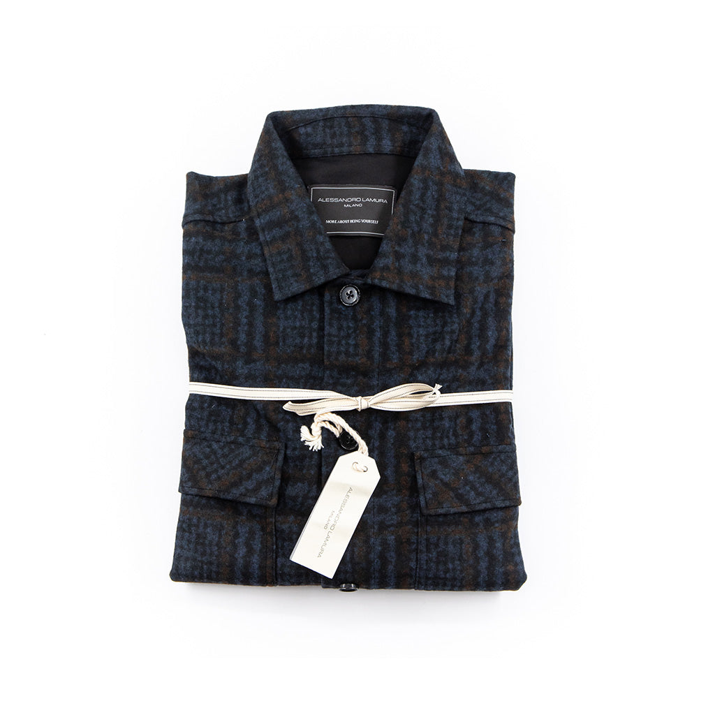 Houndstooth Overshirt Shirt – French Collar