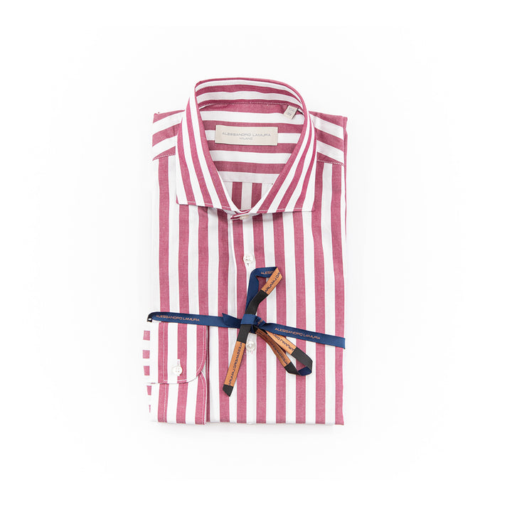Striped Cotton Shirt – French Collar 