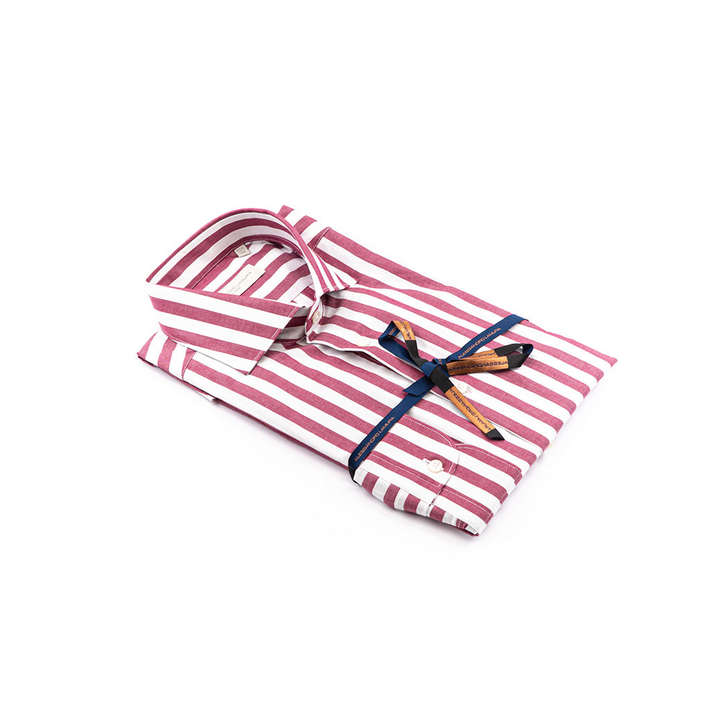 Striped Cotton Shirt – French Collar 