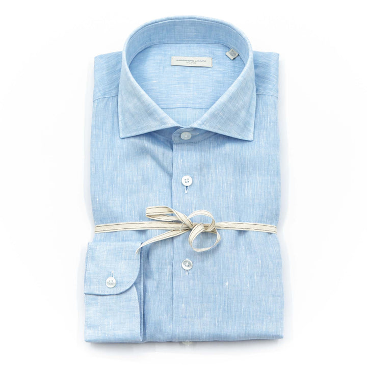 White Shirt Embroidered with Black Floral Details