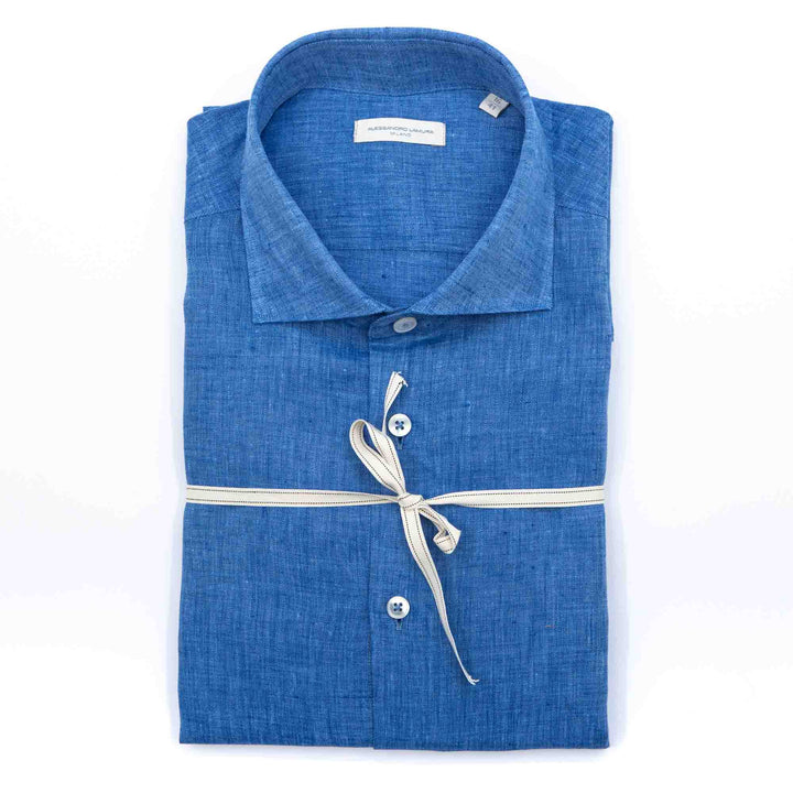 White Shirt Embroidered with Black Floral Details