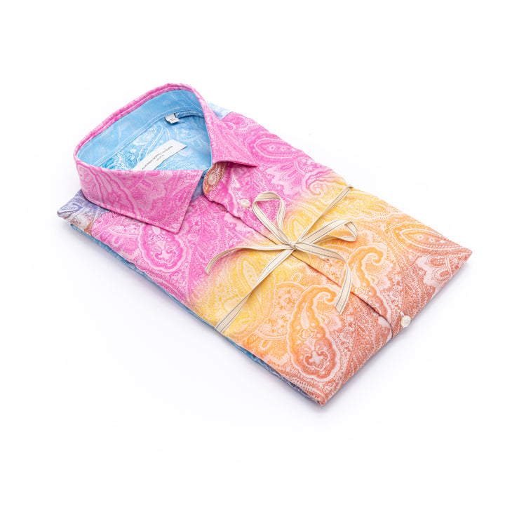 Dégradé Effect and Paisley Pattern Shirt