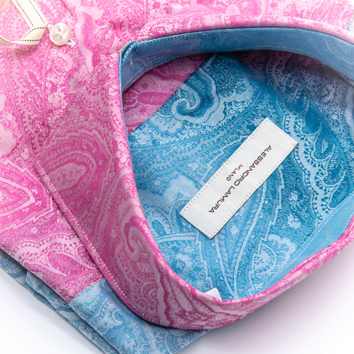Dégradé Effect and Paisley Pattern Shirt