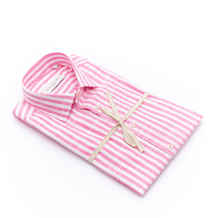 Camicia con Righe Rosa