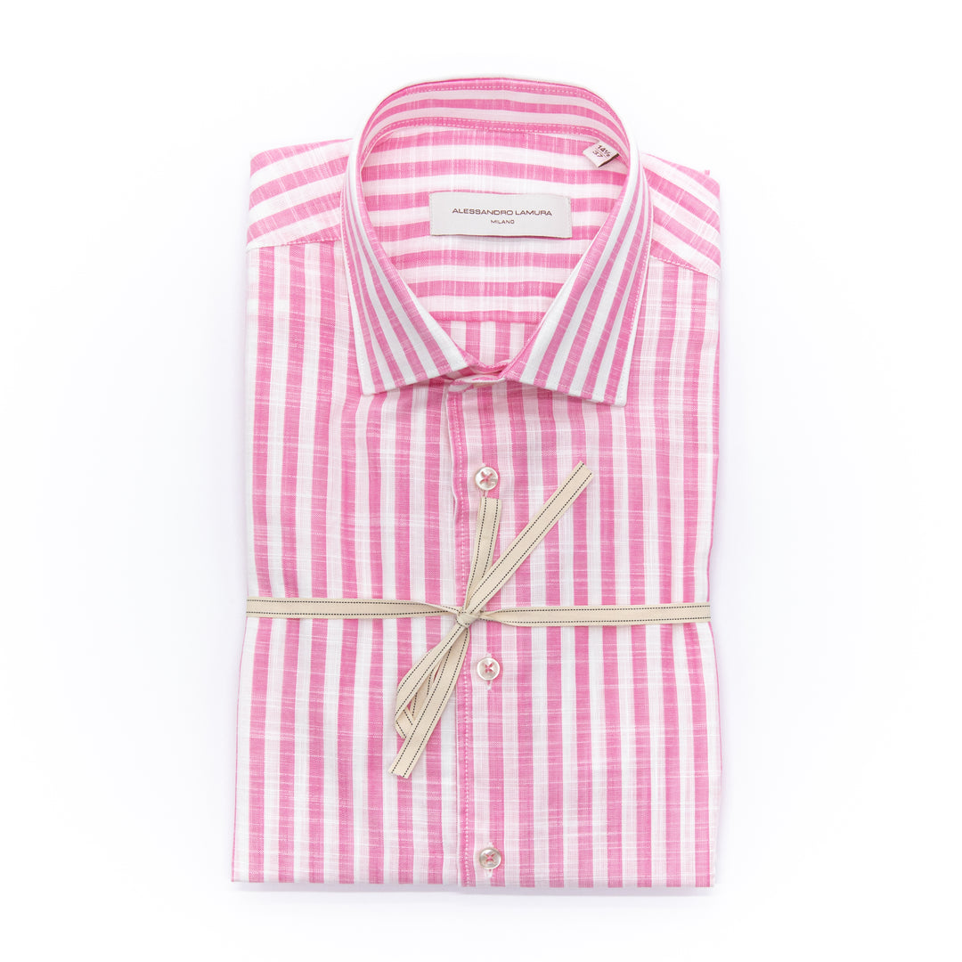 Camicia con Righe Rosa